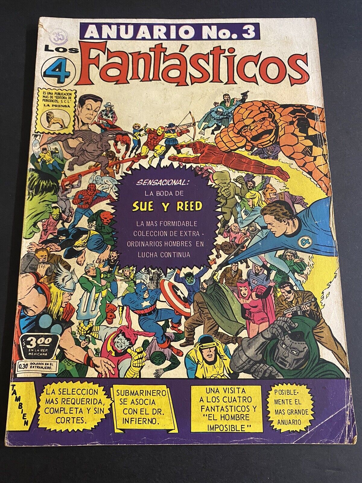 Los 4 Fantásticos Anuario 3, Extremely Rare Silver Age Mexican Fantastic Four.