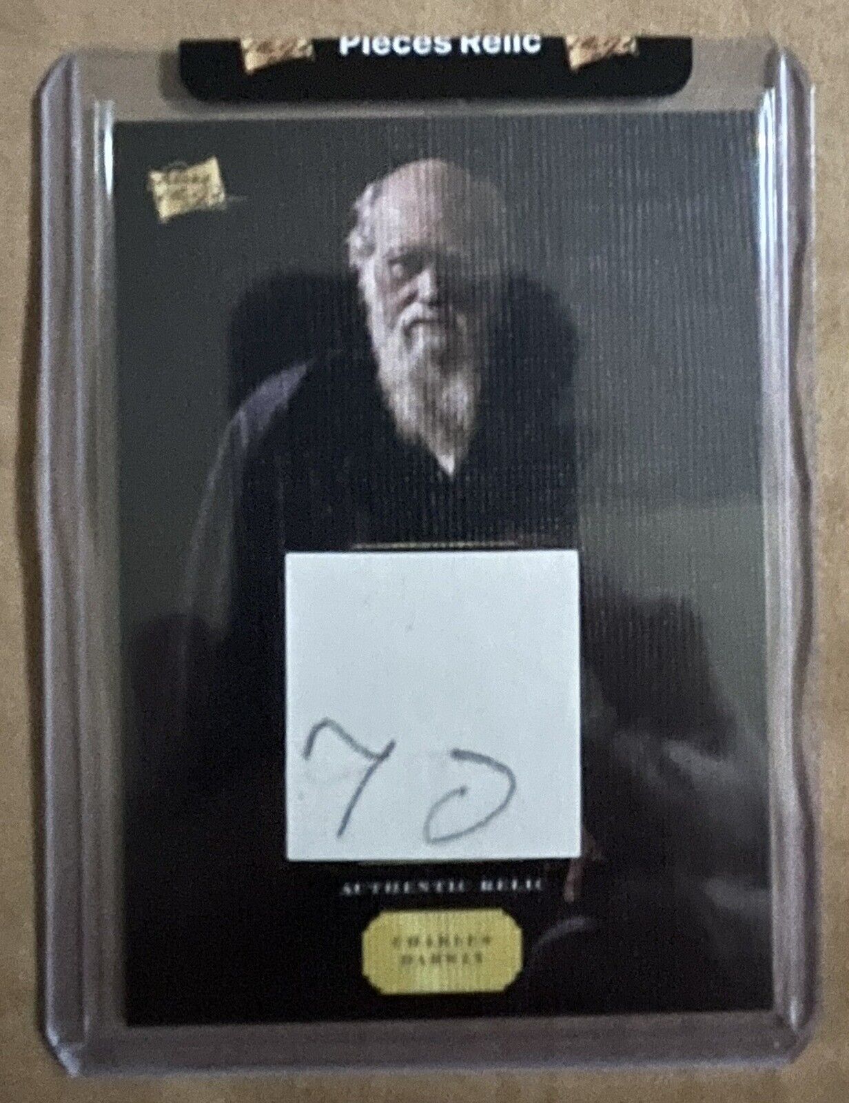 2023 Pieces of the Past Canvas Charles Darwin Handwritten Relic 70 Rare