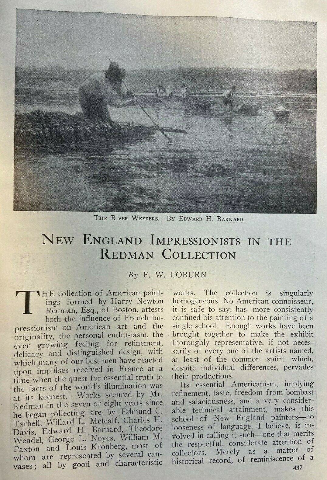 1910 New England Impressionist Artists in Redman Collection at Boston