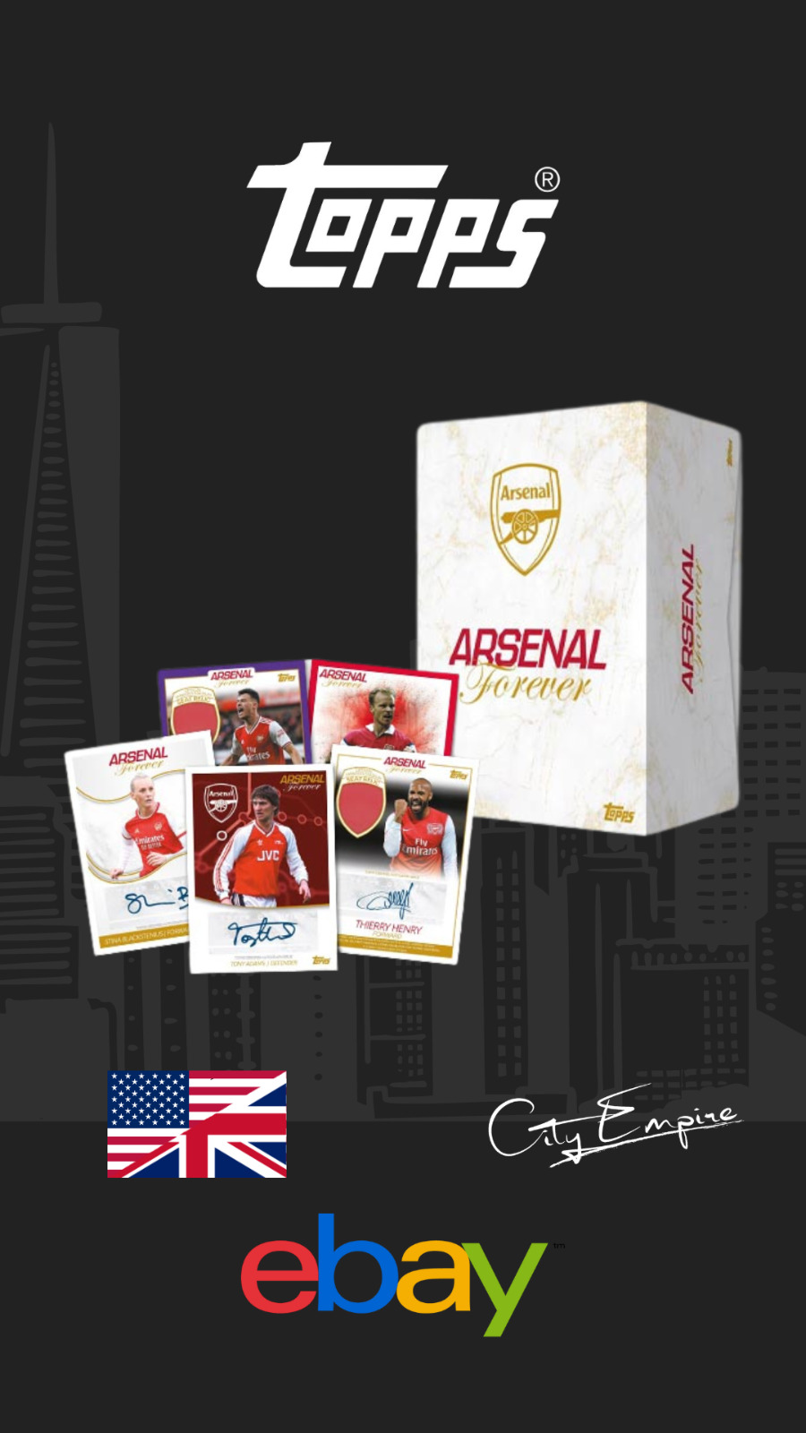 2023-2024 Topps Arsenal Forever Hobby Box Football Soccer 3 Autograph Sealed