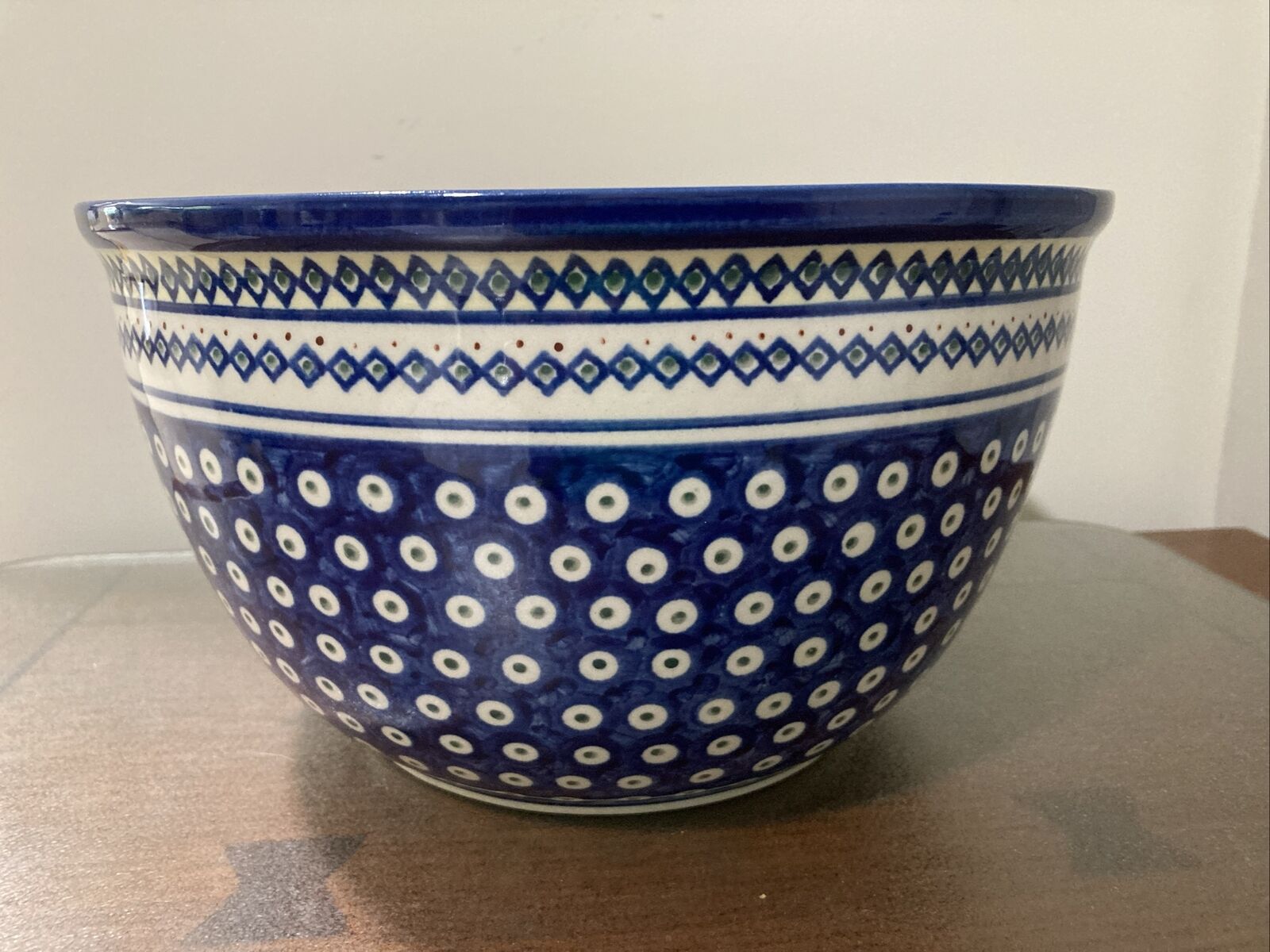 BOLESLAWIEC Polish Pottery Cobalt Blue - Large 10\
