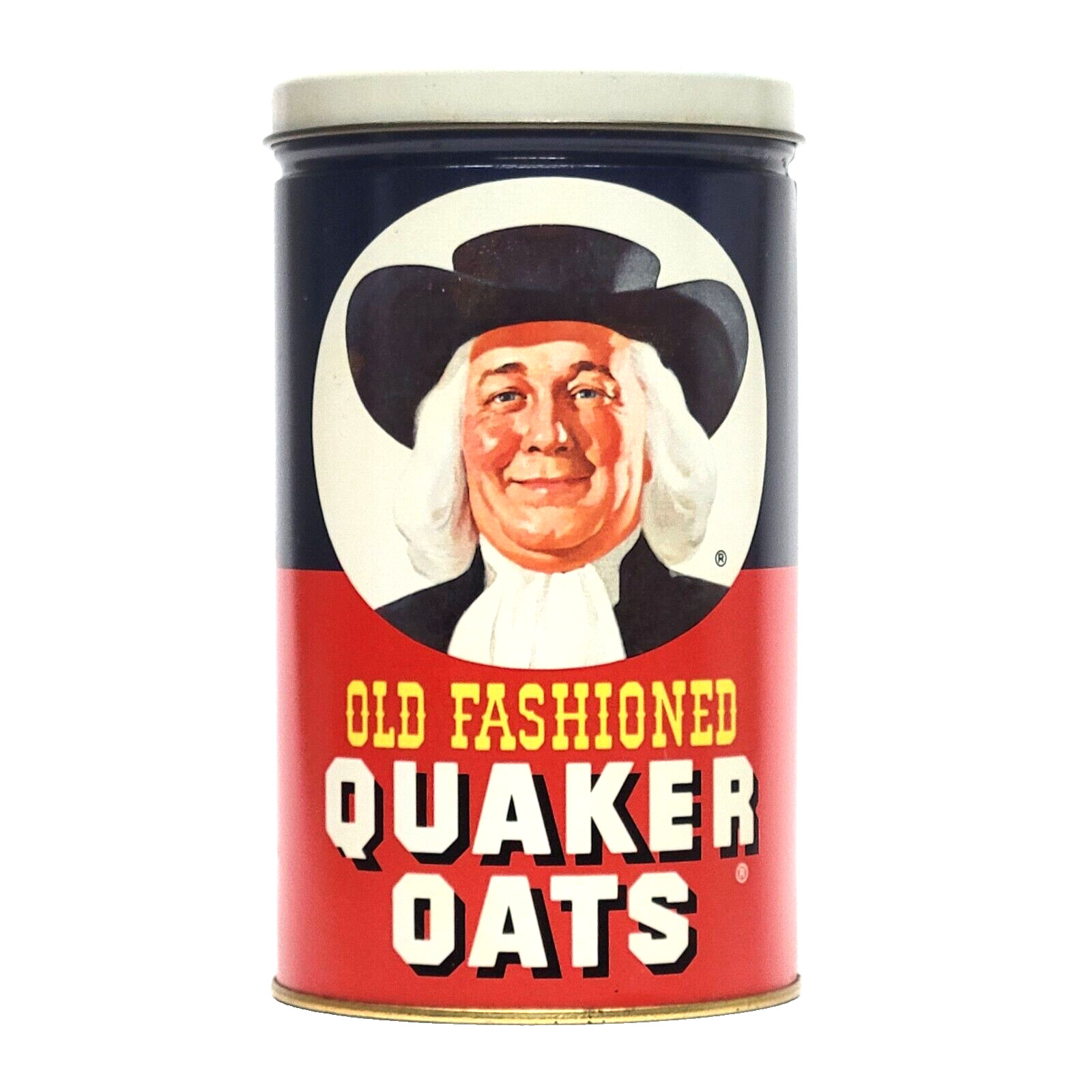Vtg 1982 Old Fashioned Quaker Oats Tin Can Collector\'s Limited Edition 80s