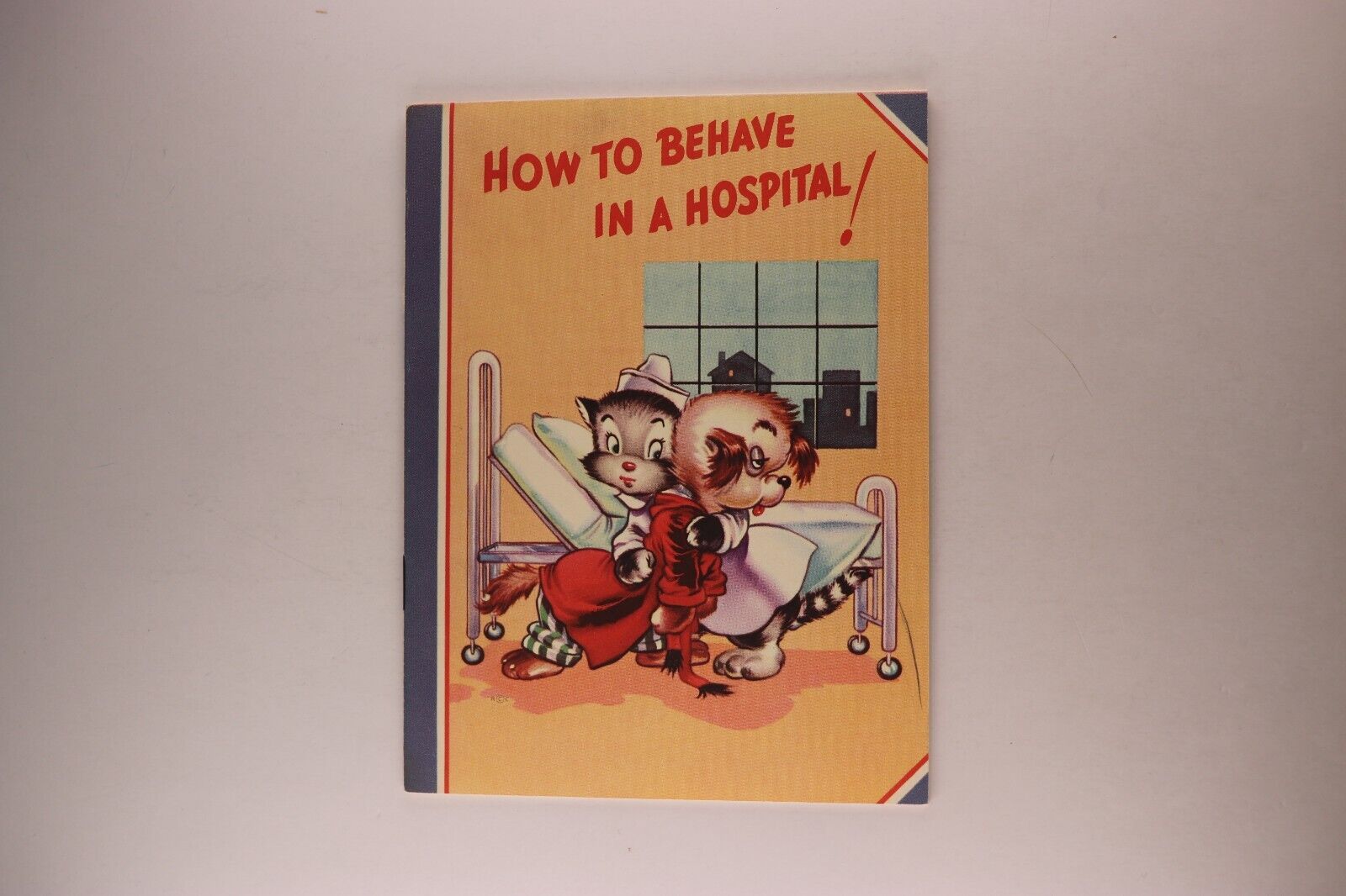 Vintage Funny Story Book How to Behave In Hospital Rust Craft Card c.1950\'s
