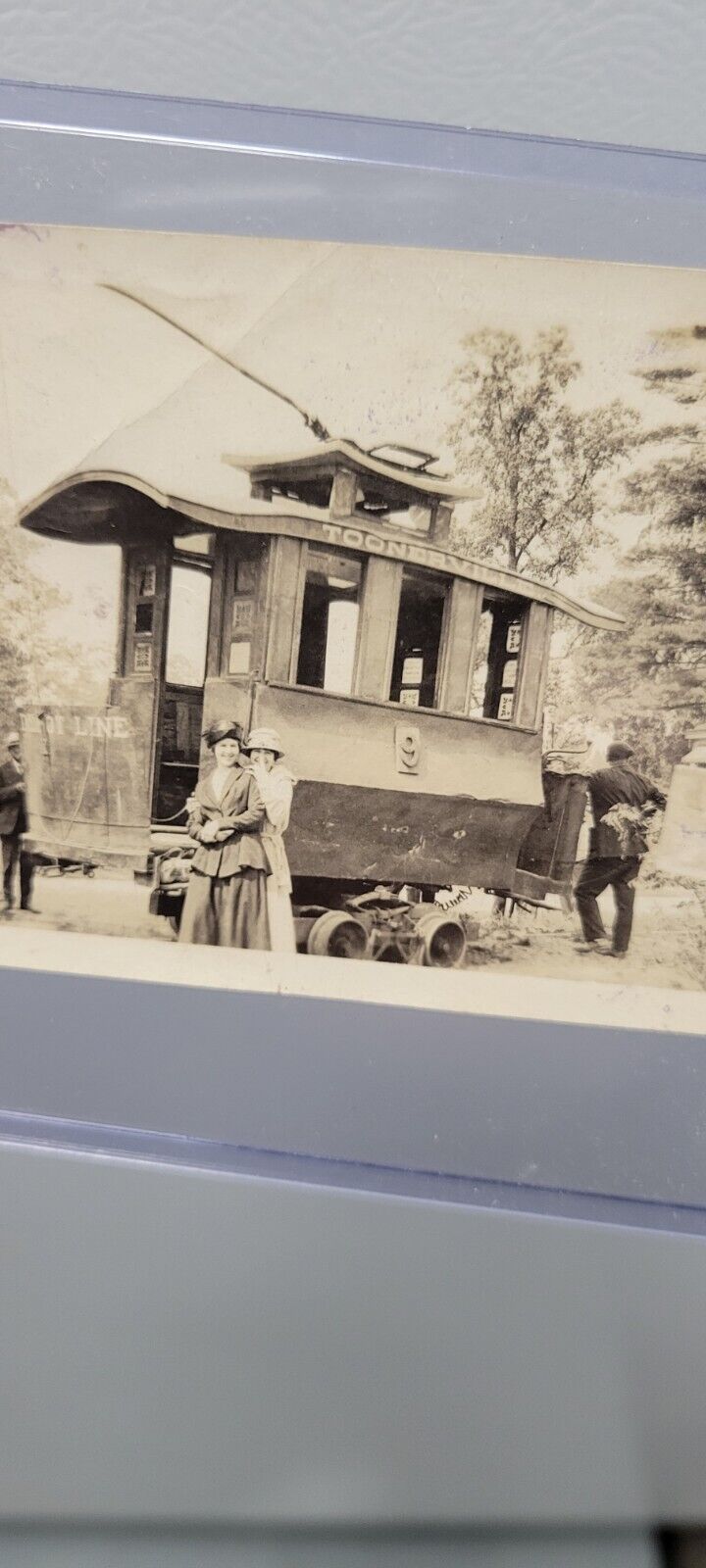 Rare Old Vintage Real Photo Toonerville Trolley Railroad 1920s Photograph