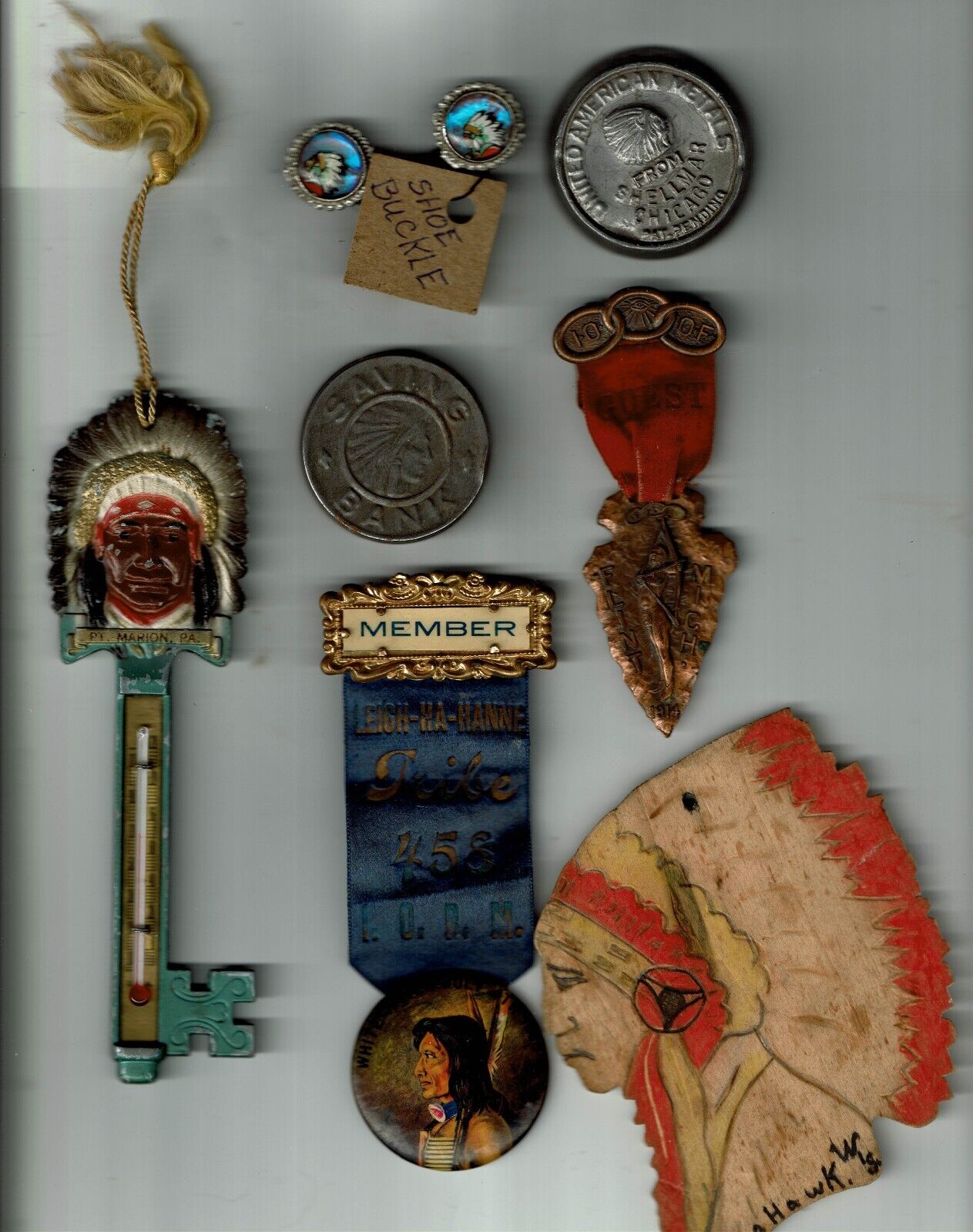 8 native american indian collectibles ALL HAVE AGE