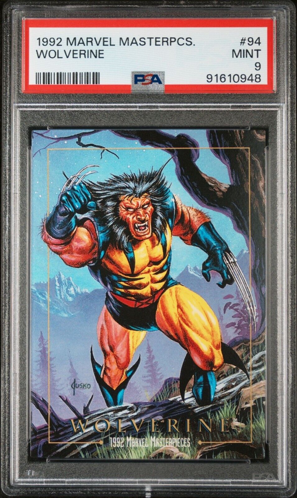 Wolverine 1992 Marvel Masterpieces #94 Jusko MCU PSA 9 MINT