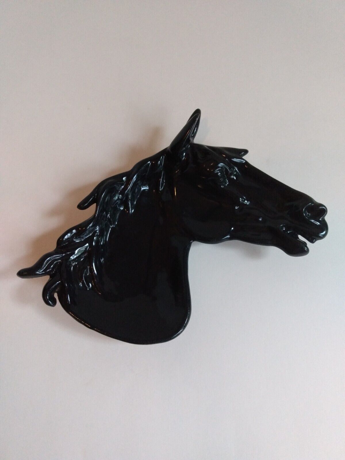 Antique Prizer Stove BLACK Graniteware Enamelware Cast Iron Horse Spoon Rest