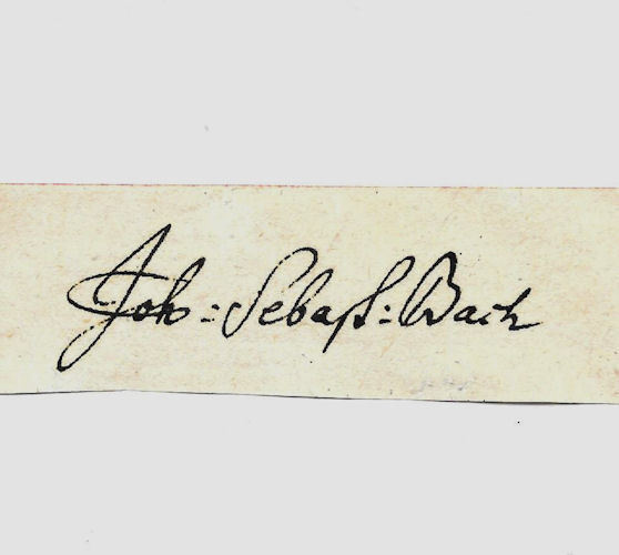 Johann Sebastian Bach Autograph Reprint On Genuine Original Period 1720s Paper 