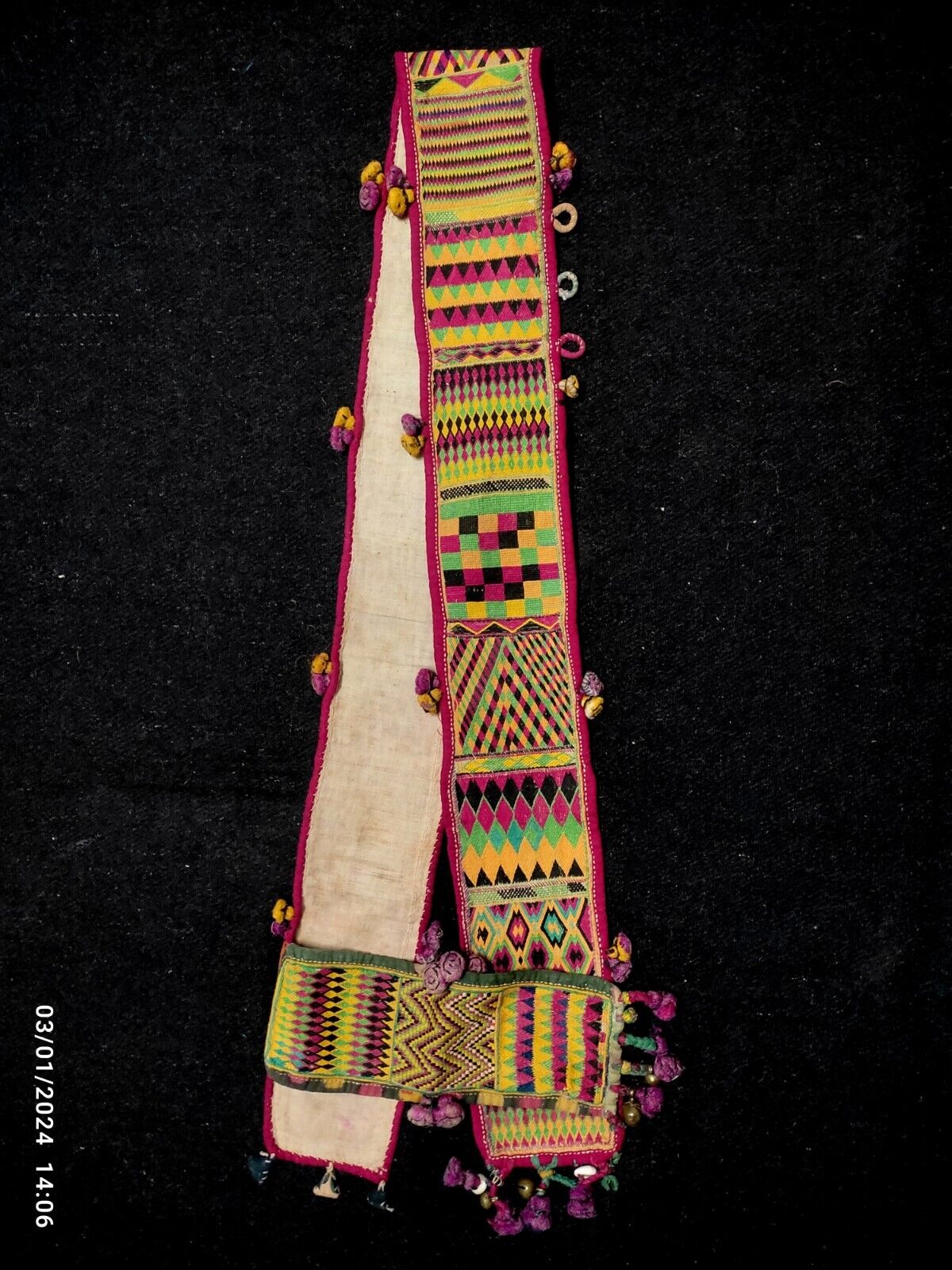 indian Banjara belt vintage ethnic tribal rabari kutch antique handmade belt  24