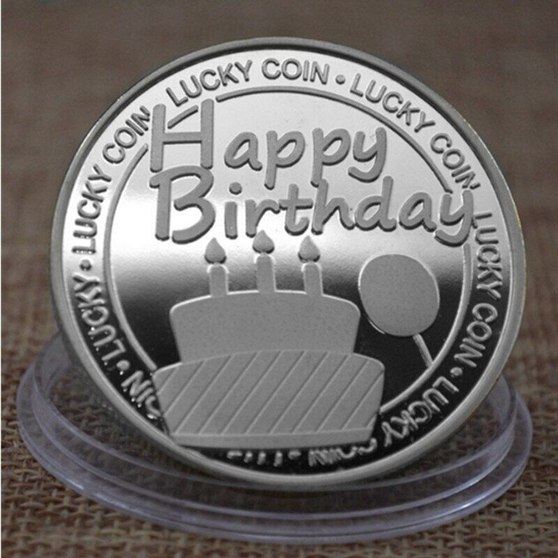 U.S.A Coin Birthday Blessing Gifts Commemorative Coins Souvenir Silver Plated