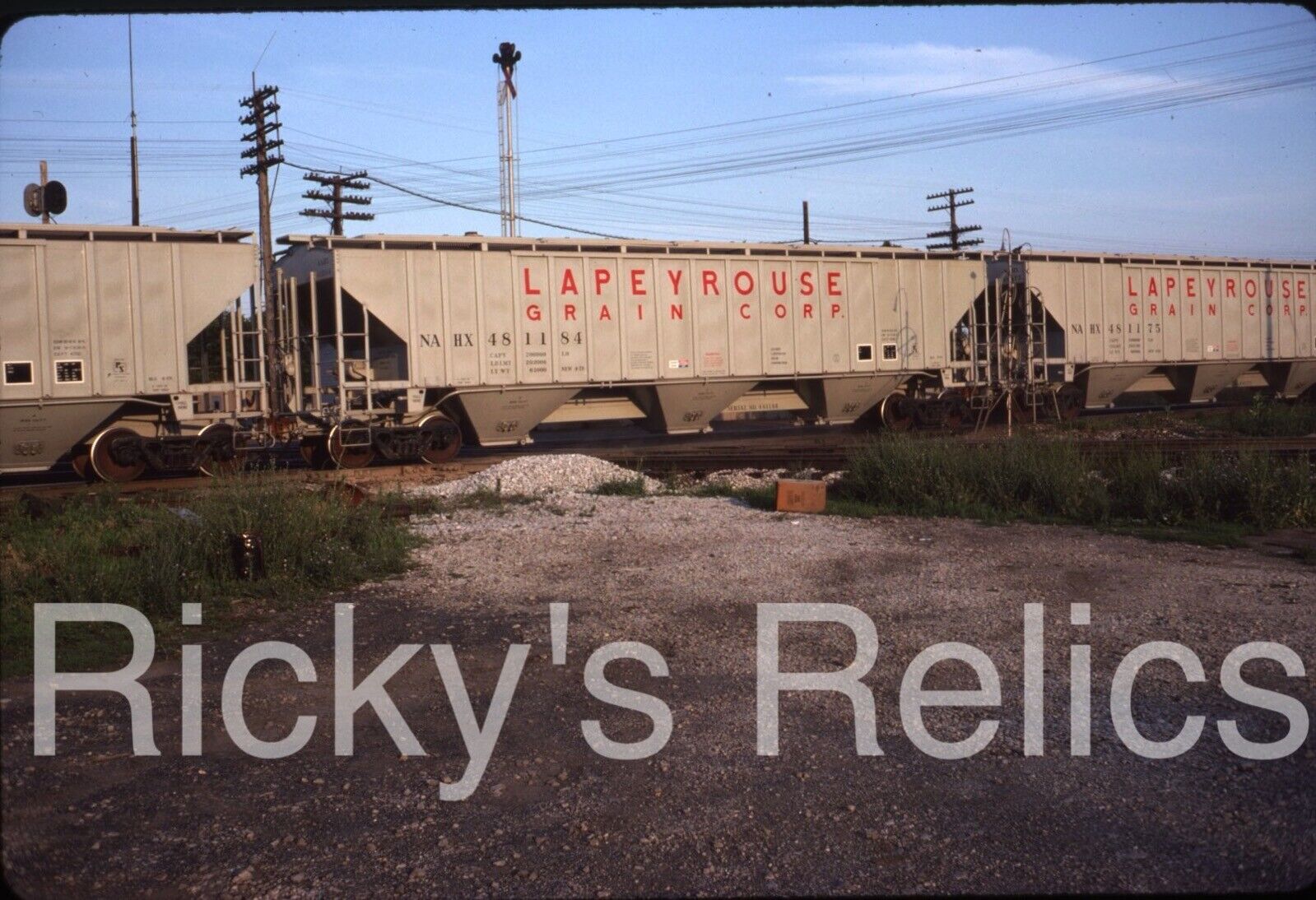 Original Slide NAHX #481184 Hopper Lapeyrouse Grain Co Tolono IL 1979 Depot