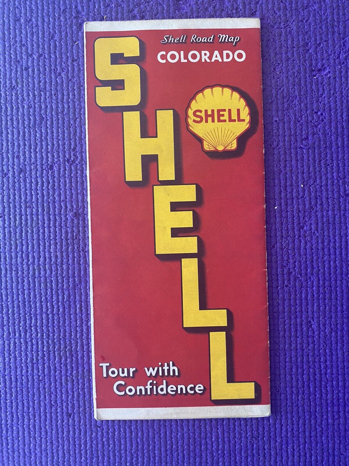 Vintage 1938 Shell Road Map Colorado