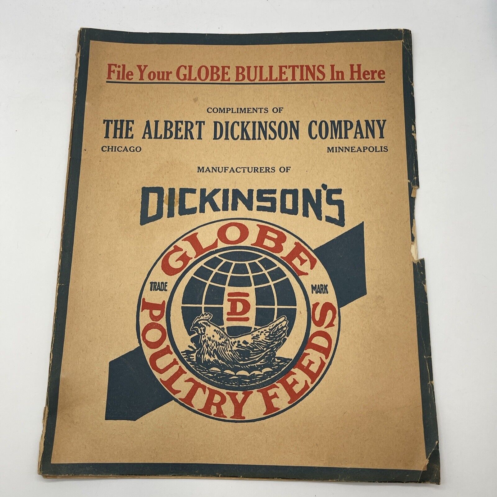 Dickinson’s Globe Service Club Bulletin #3 And #4 ~ 1921 Globe Poultry Feeds