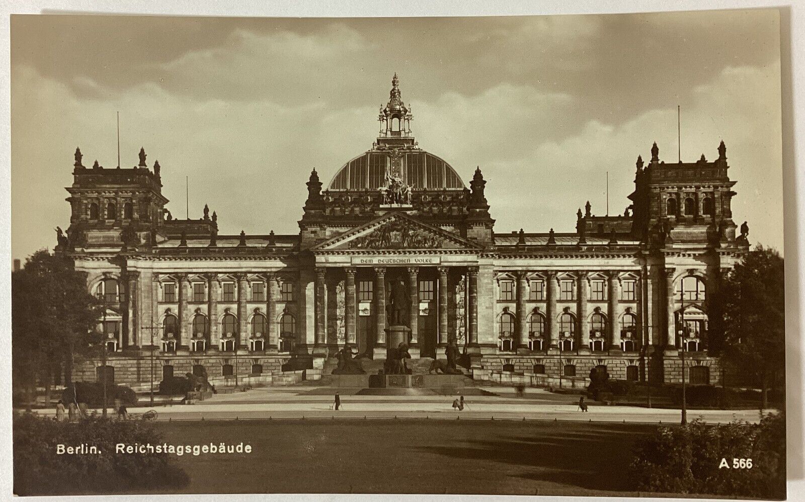 Berlin Germany Reichstag Real Photo Vintage RPPC Postcard Unposted