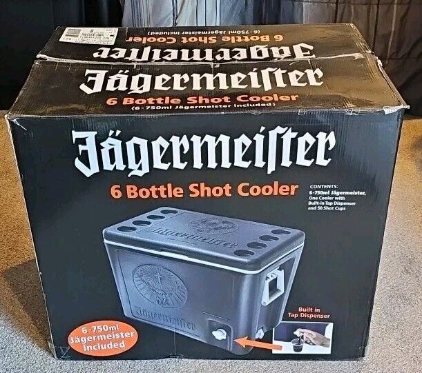 Jagermeister Bottle Shot Cooler Tap Dispenser Ice Cold Shots In Box Black New