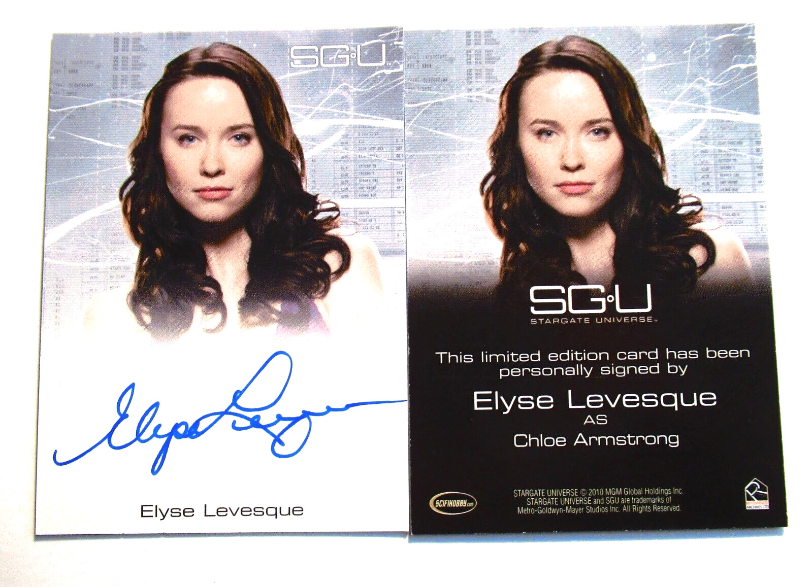 Stargate Universe  Season 2 Elyse Leveque autograph
