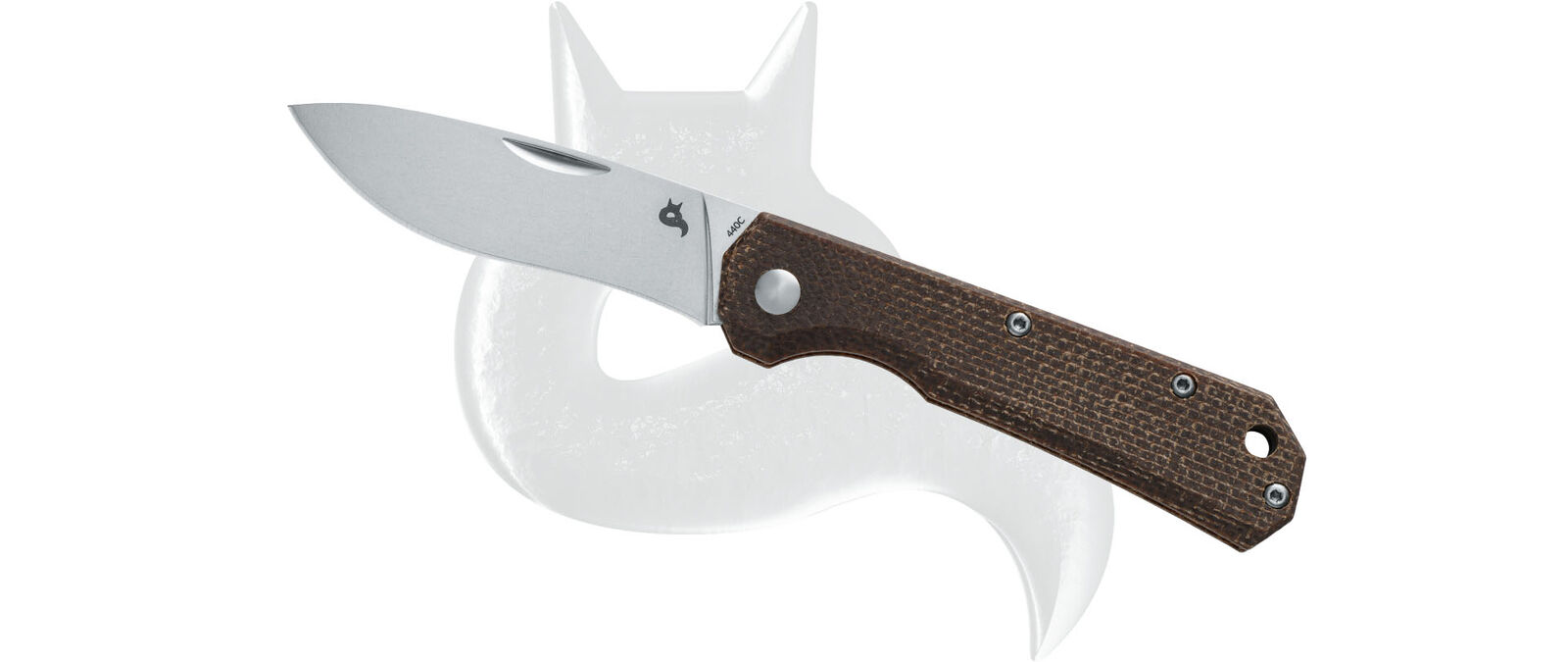 Black Fox Knives Coil Slipjoint Brown Micarta 440C Steel Pocket Knife BF-748 MIB
