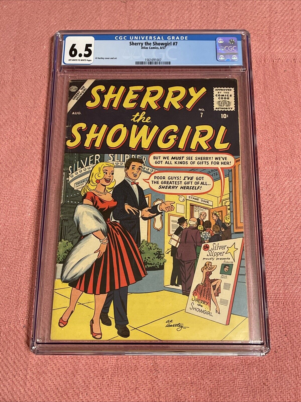 Sherry the Showgirl #7 CGC 6.5 OWWP, Al Hartley Art, Atlas Comics, 1957, Rare