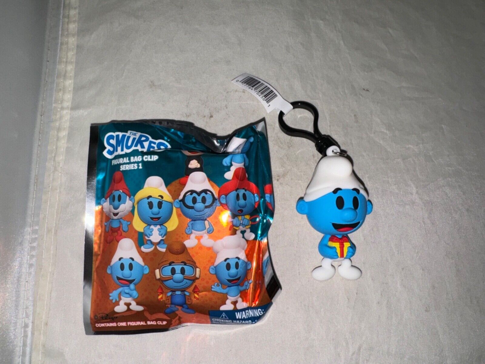 Monogram The Smurfs Exclusive B Figural Foam Bag Clip Keychain