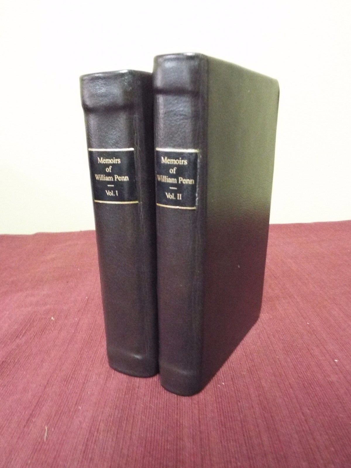 2 Volume - Memoirs of William Penn - 1814 - Newly Rebound