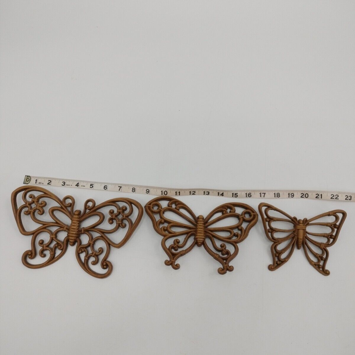 Vintage Homco Syroco Butterfly Wall Hanging Decor 70s BoHo Retro Made In USA. 