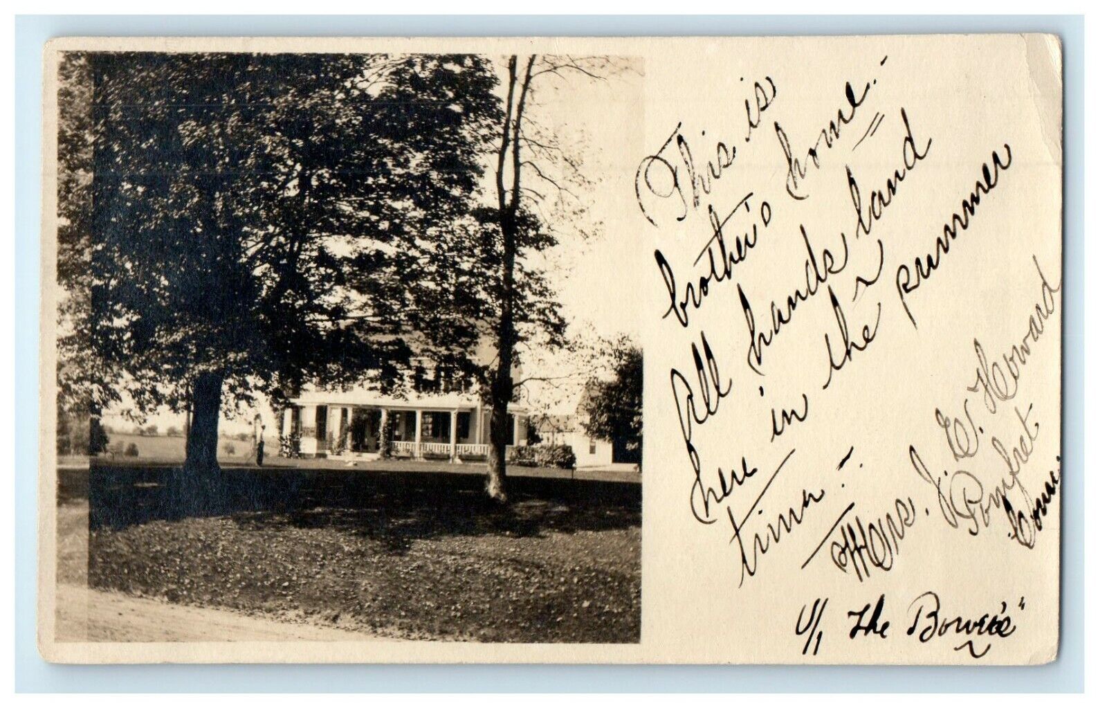 1911 Victorian House Home Pomfret Connecticut CT RPPC Photo Antique Postcard