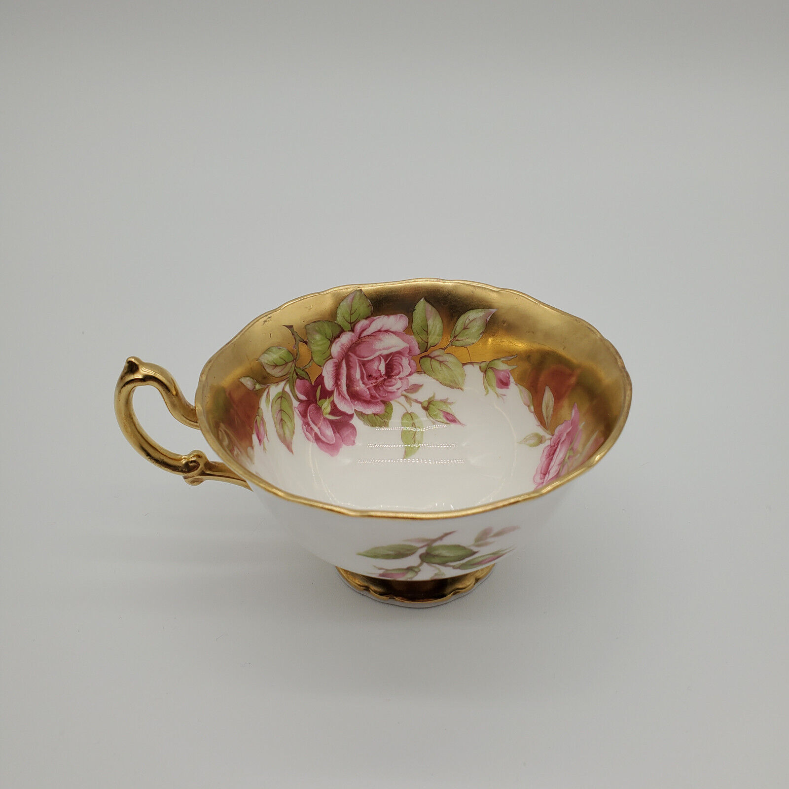 Vintage Adderley 1789 Fine Bone China Tea Cup with Gold Accents and Rose Design