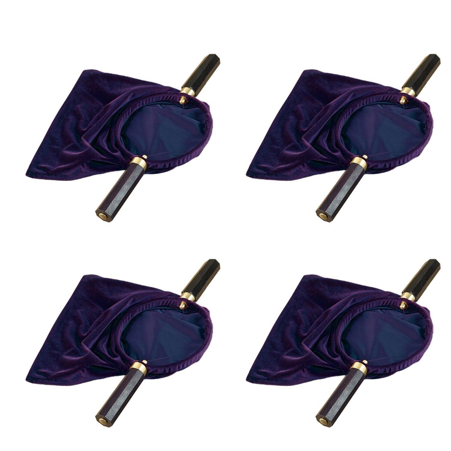 Two Handle Purple Offering Bag Collection Bags For Churches or Chapels Set of 4