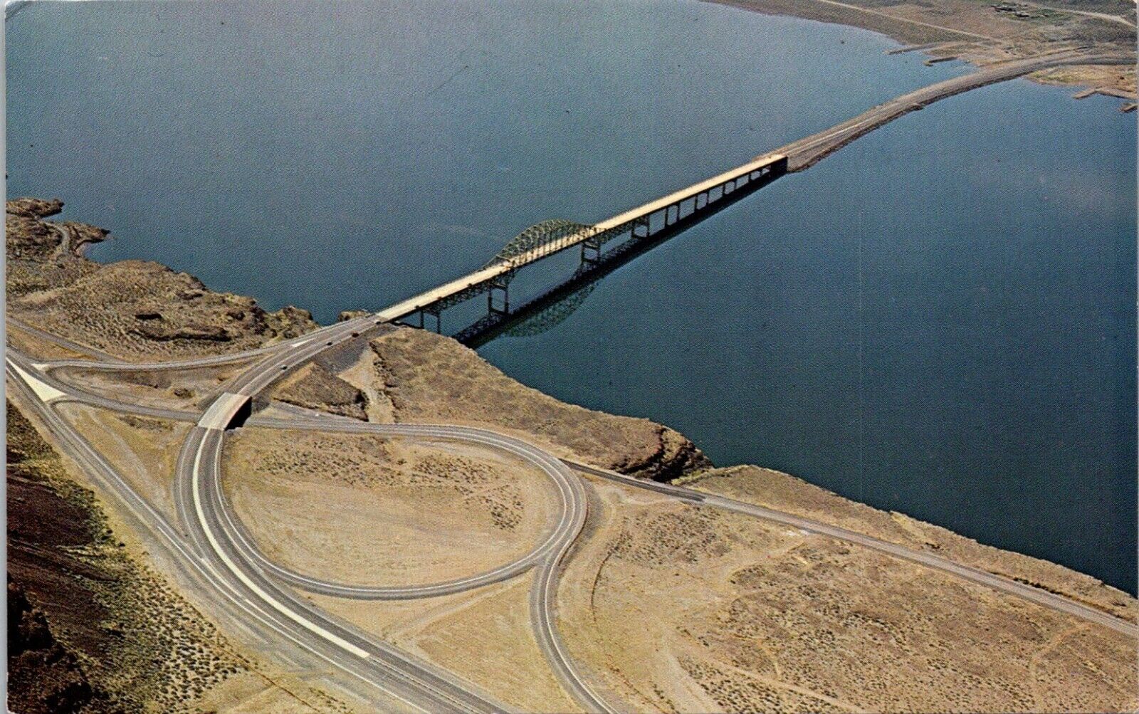 Vantage Bridge Columbia River Washington Postcard