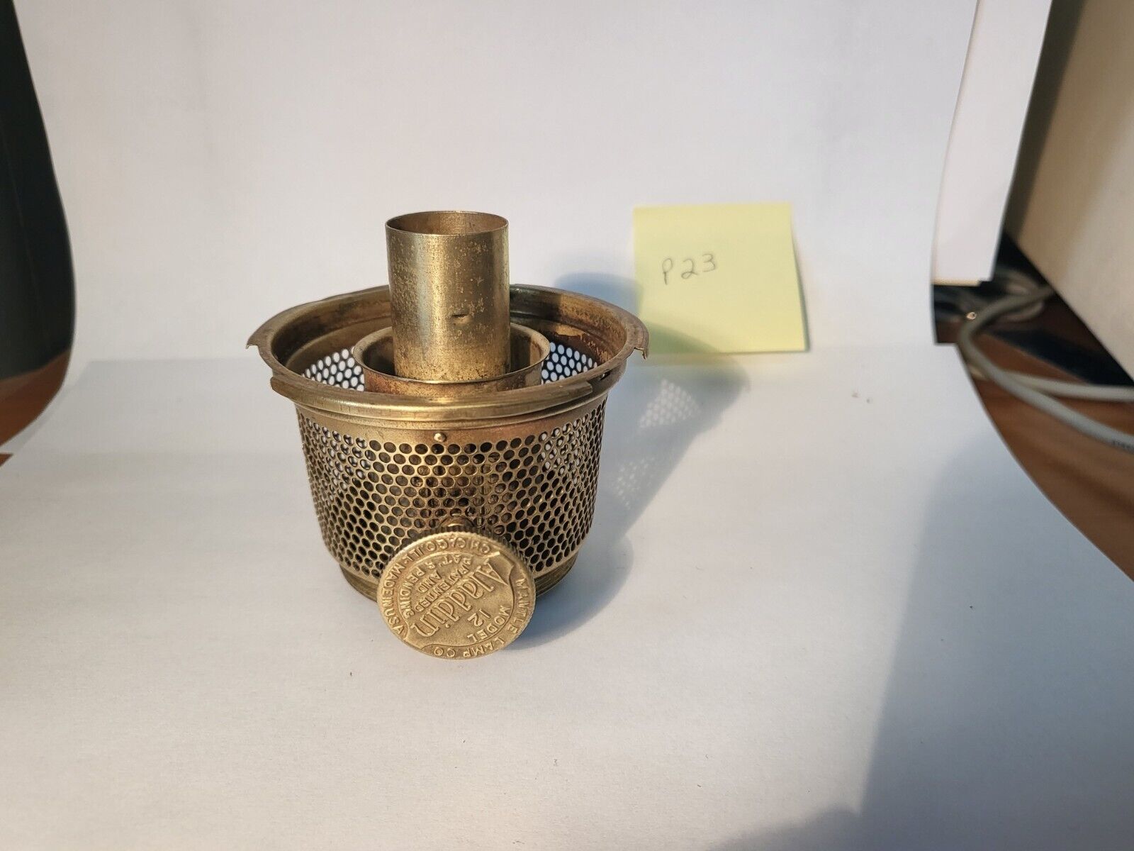 Vintage Aladdin Model 12 Brass Oil Lamp Burner Basket Part