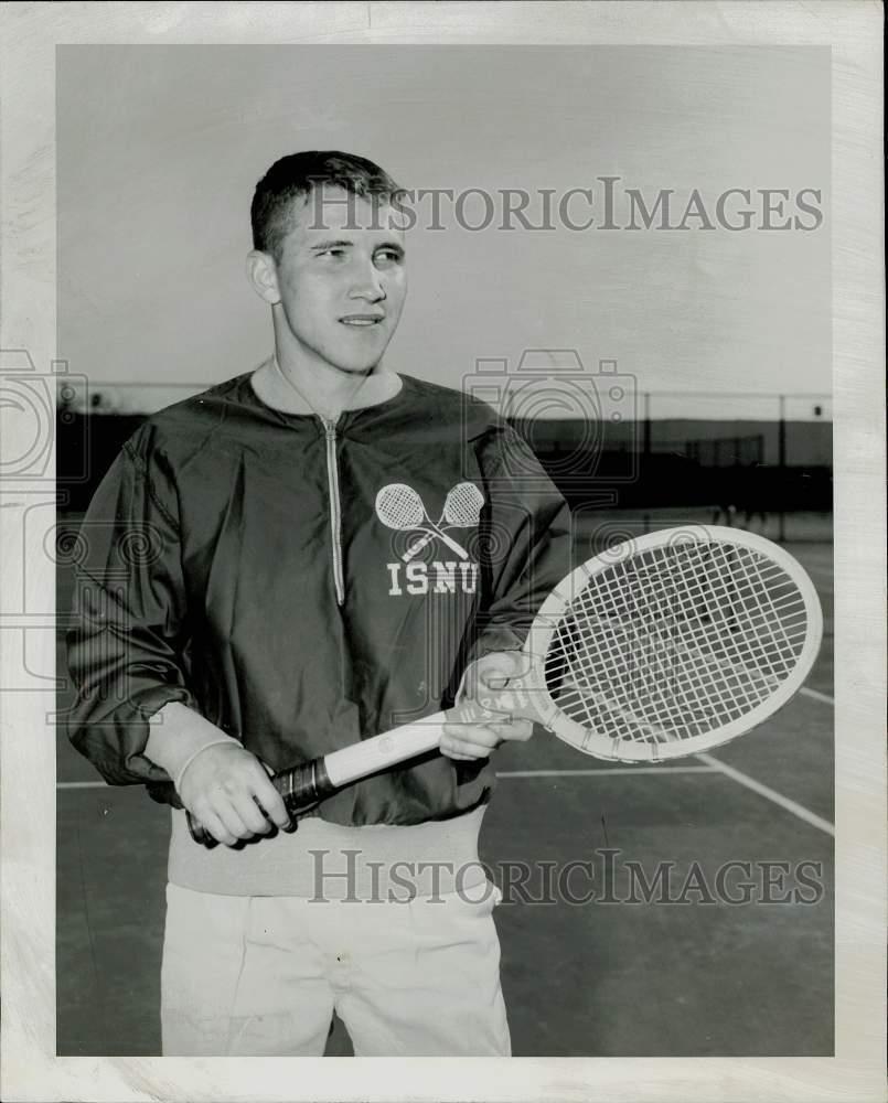 1962 Press Photo Dale Lego, Illinois State Normal University tennis - afx07294