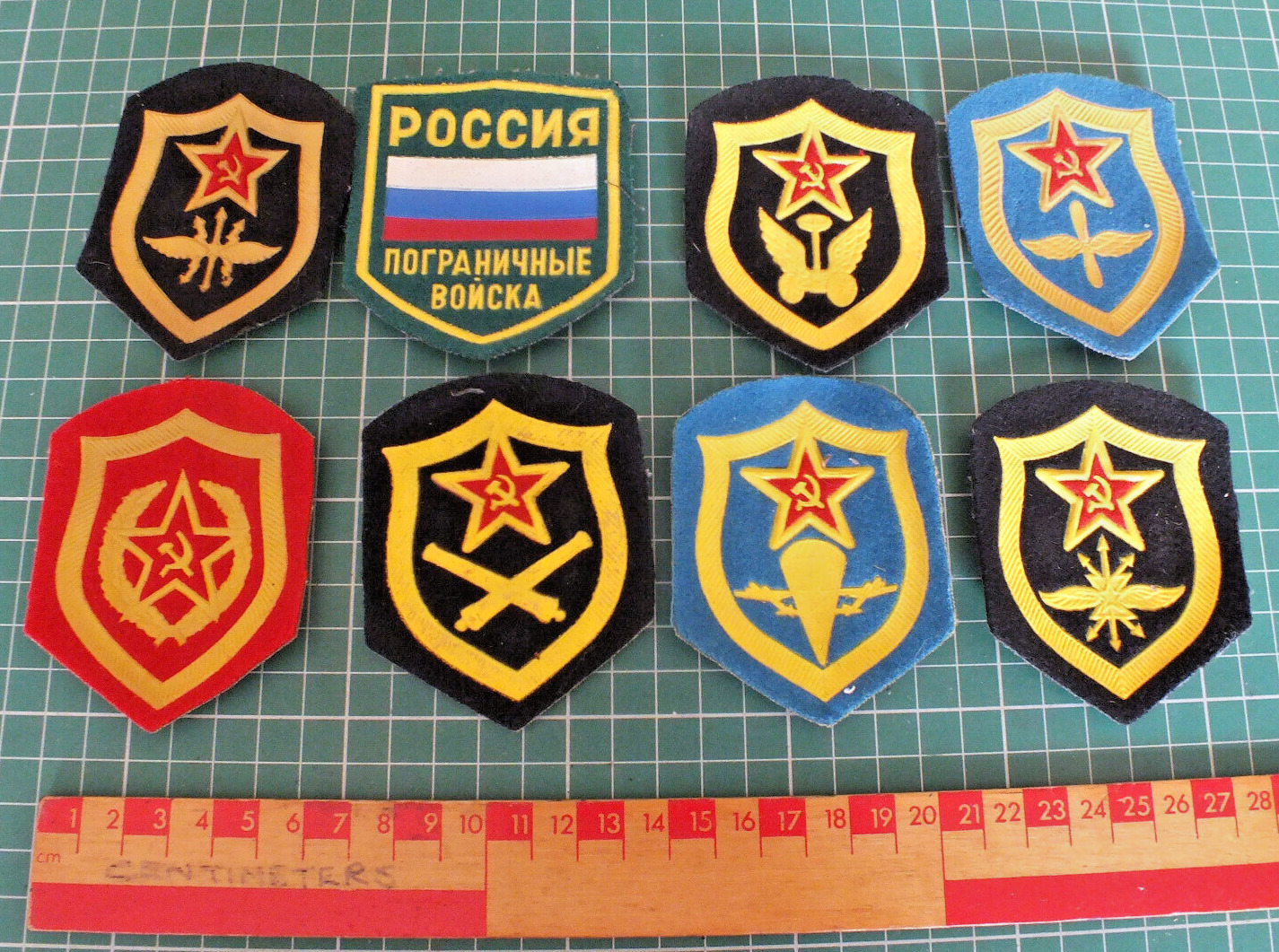VINTAGE SOVIET RUSSIAN PATCHES CCCP USSR X 8