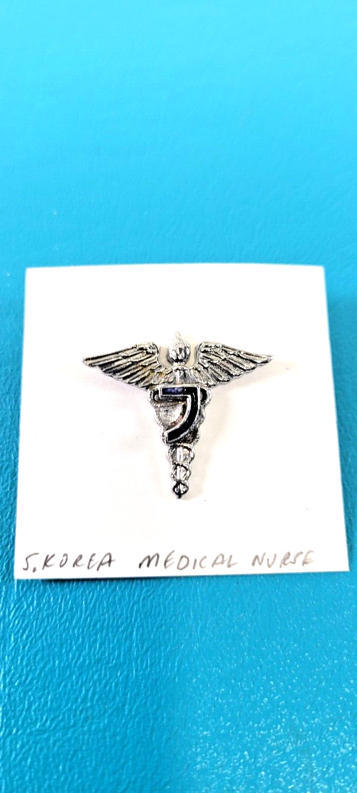 Vintage South Korea Medical Nurse Corps Military Pin Medal Lapel