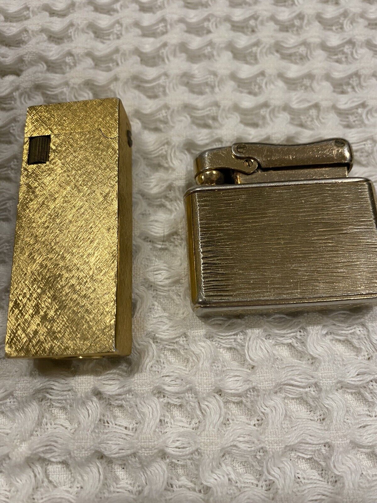 Vintage Colibri Gold Tone Electro-lighter Strikes 2 Lighters Japan+Kreisler USA