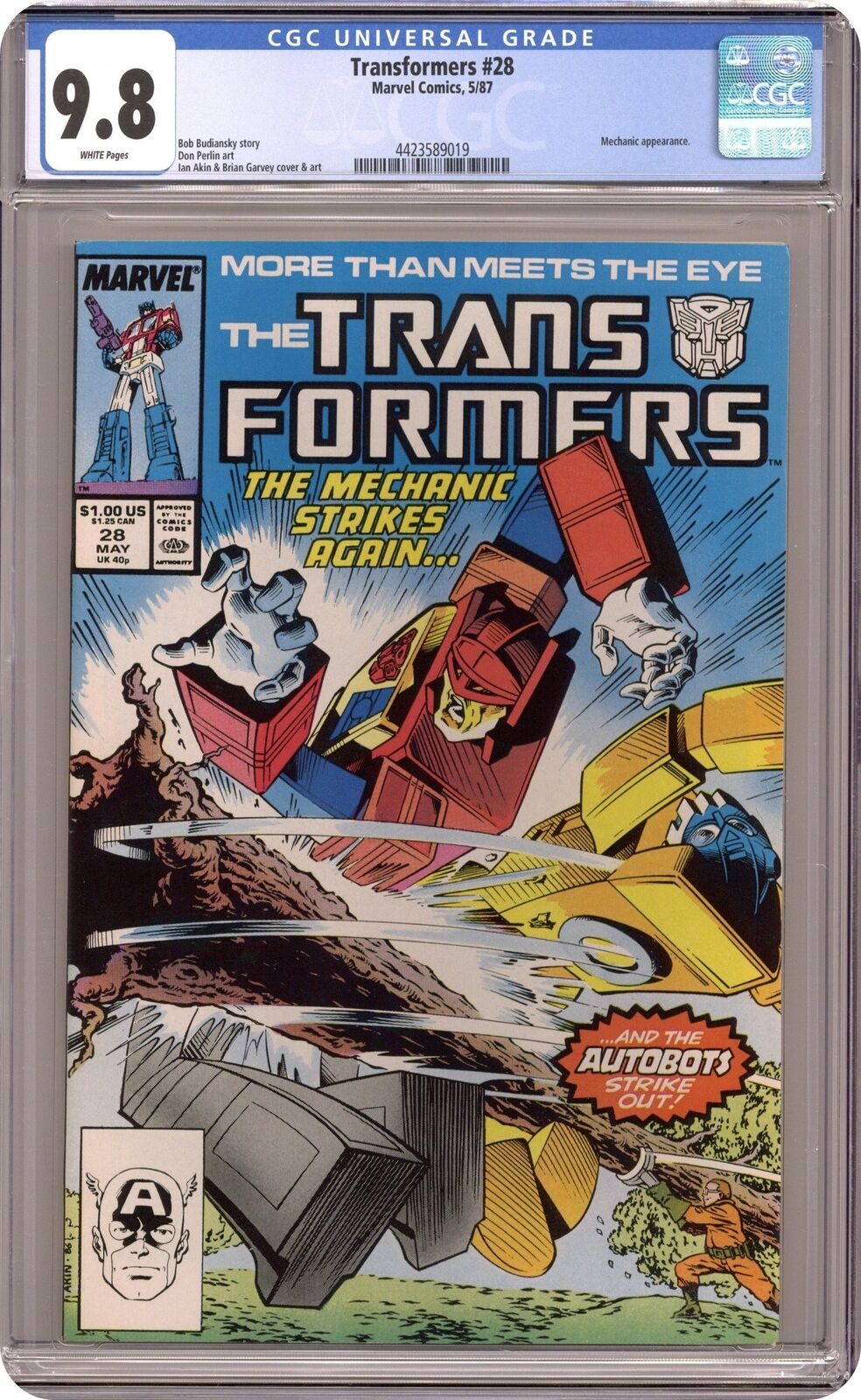 Transformers #28 CGC 9.8 1987 4423589019