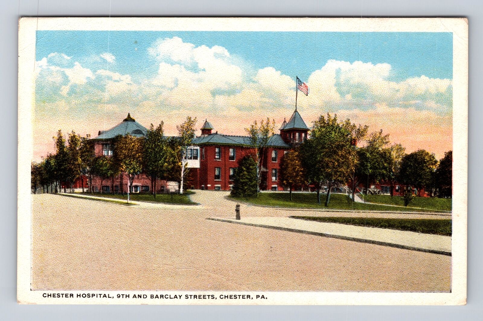 Chester PA-Pennsylvania, Chester Hospital, Antique, Vintage Souvenir Postcard