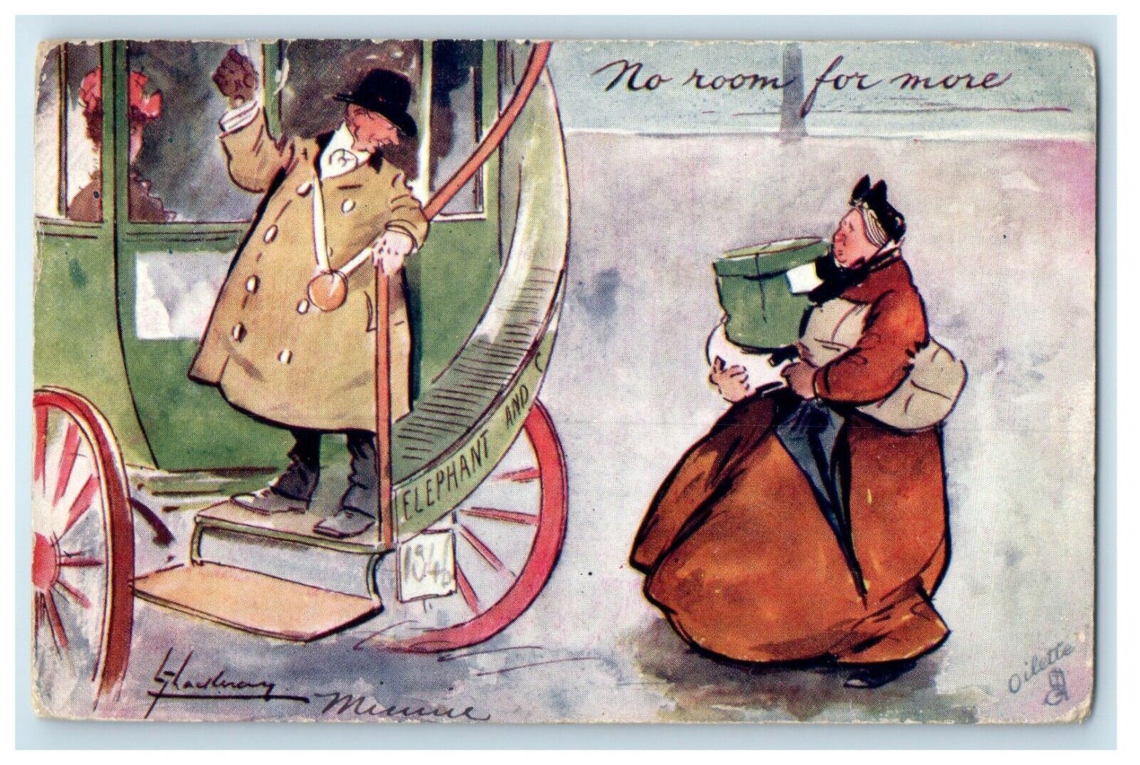 1905 Horse Carriage, Woman, Write Away Detroit MI Oilette Tuck Art Postcard
