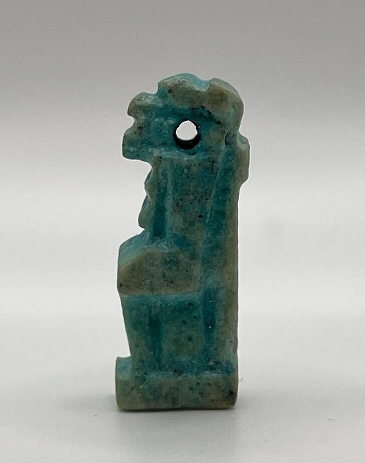 Ancient Egyptian Faience Amulet of Thoth 26th Dynasty 664 - 525 BC COA