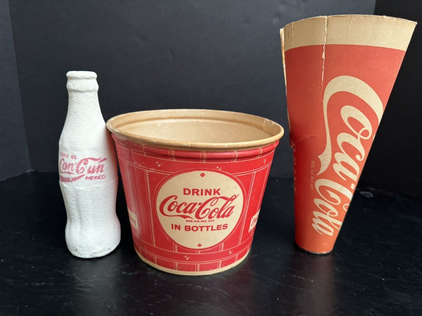Vintage Coca Cola Merchandise Plastic Ice Bucket, \