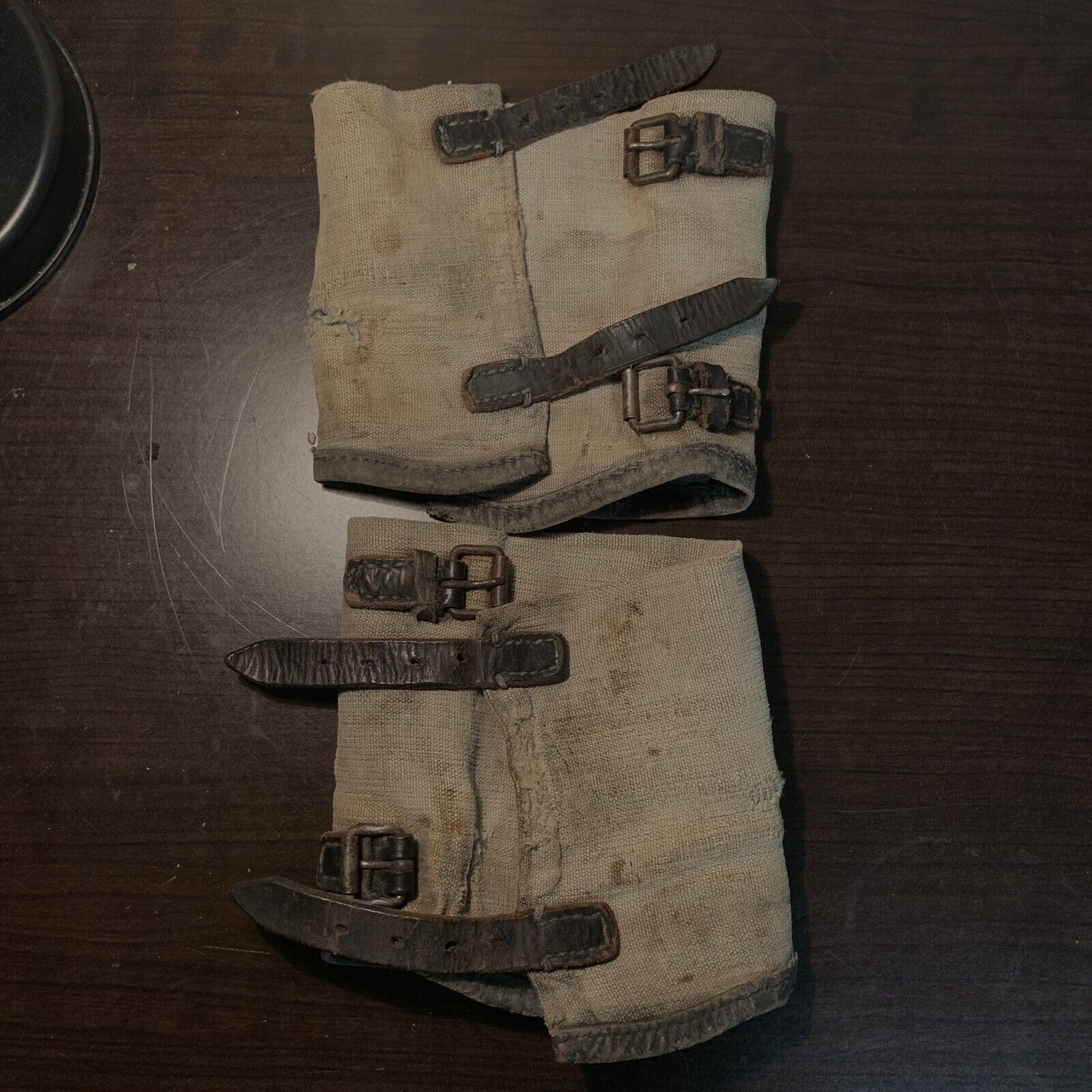 Original WW2 German Uniform Gaiters For Boots Matching Pair
