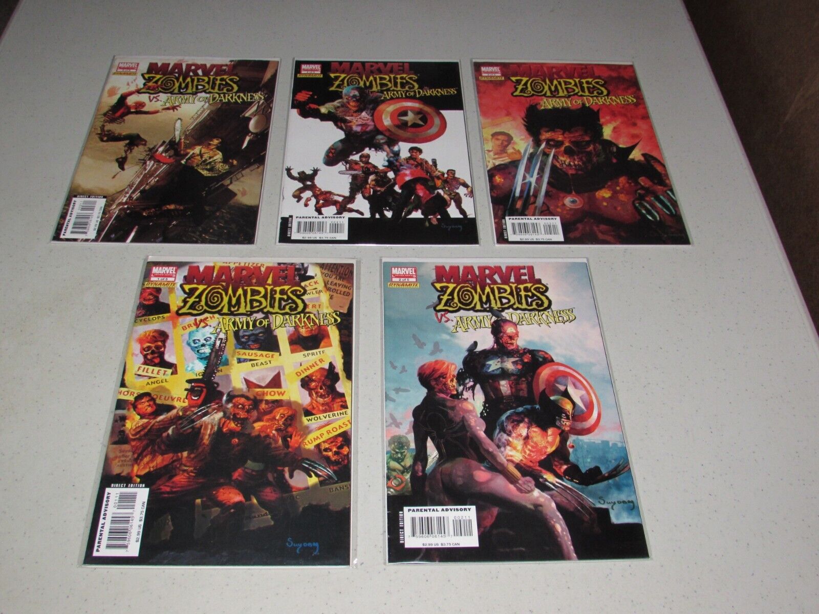 MARVEL ZOMBIES vs ARMY OF DARKNESS   #1 -5  (Complete Series)