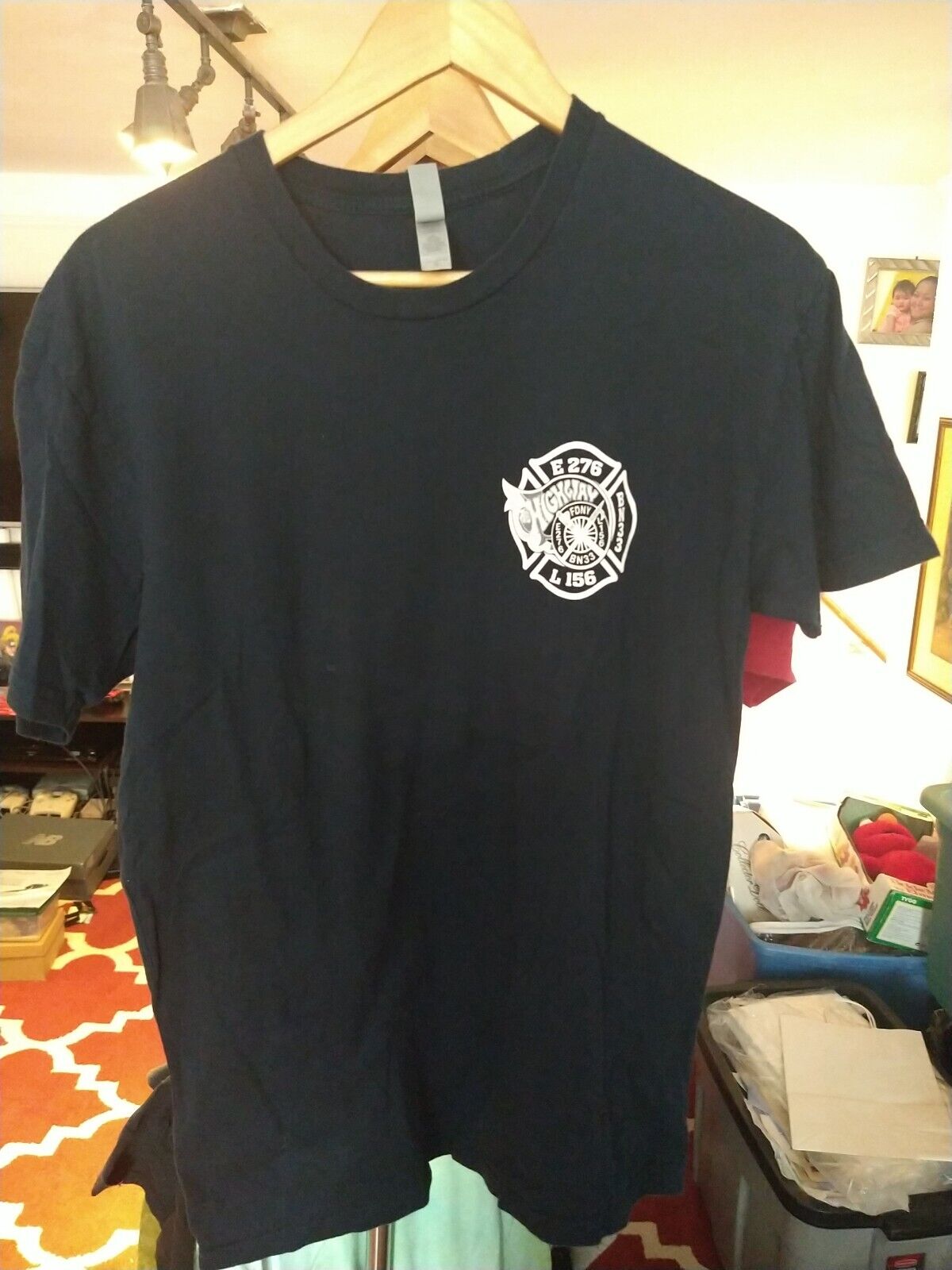 Vintage FDNY Official Engine 276 Firebuff T-shirt Size M Highway