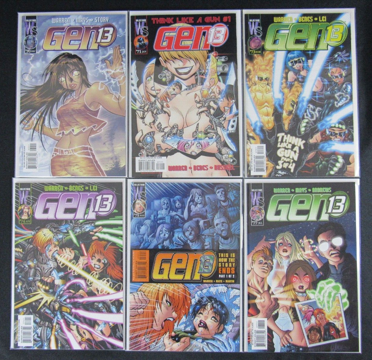 Gen 13 (WildStorm) Comic Lot #70 71 73 74 75 77 Late Issues Low Print NM BR403