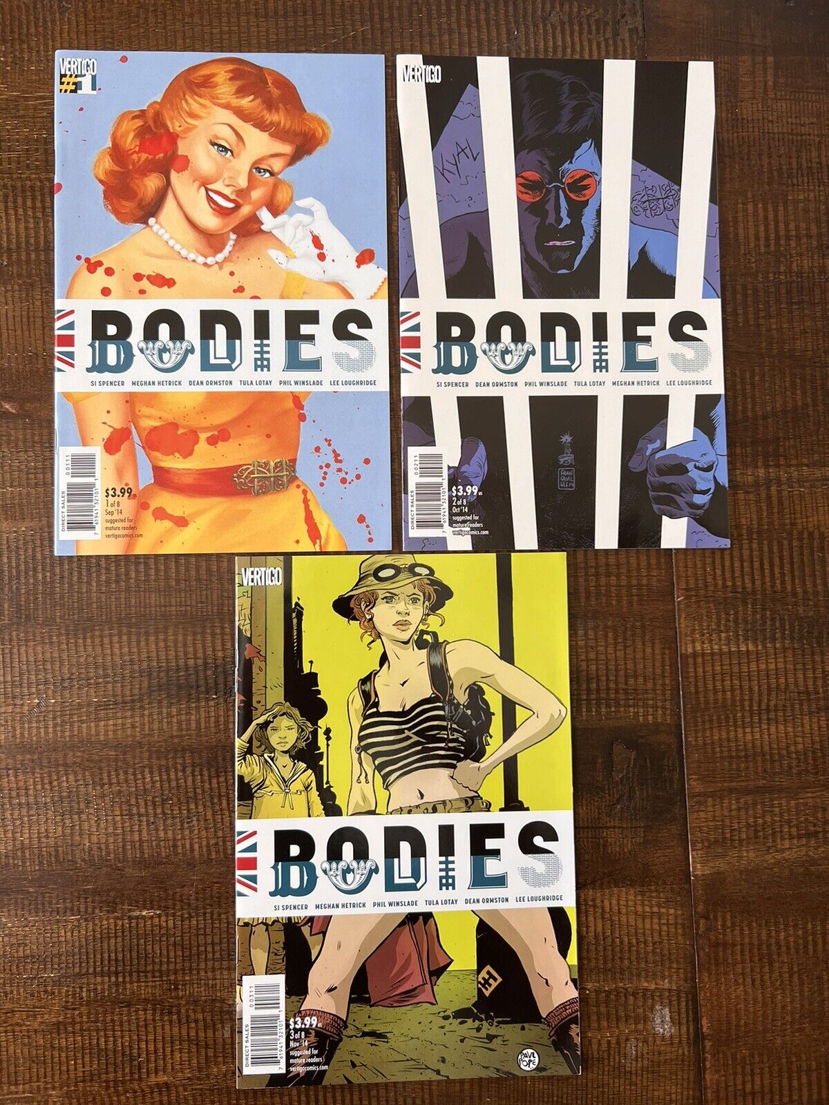 Bodies DC Vertigo Netflix Comics Set 1-3 Comic Book Lot of 3