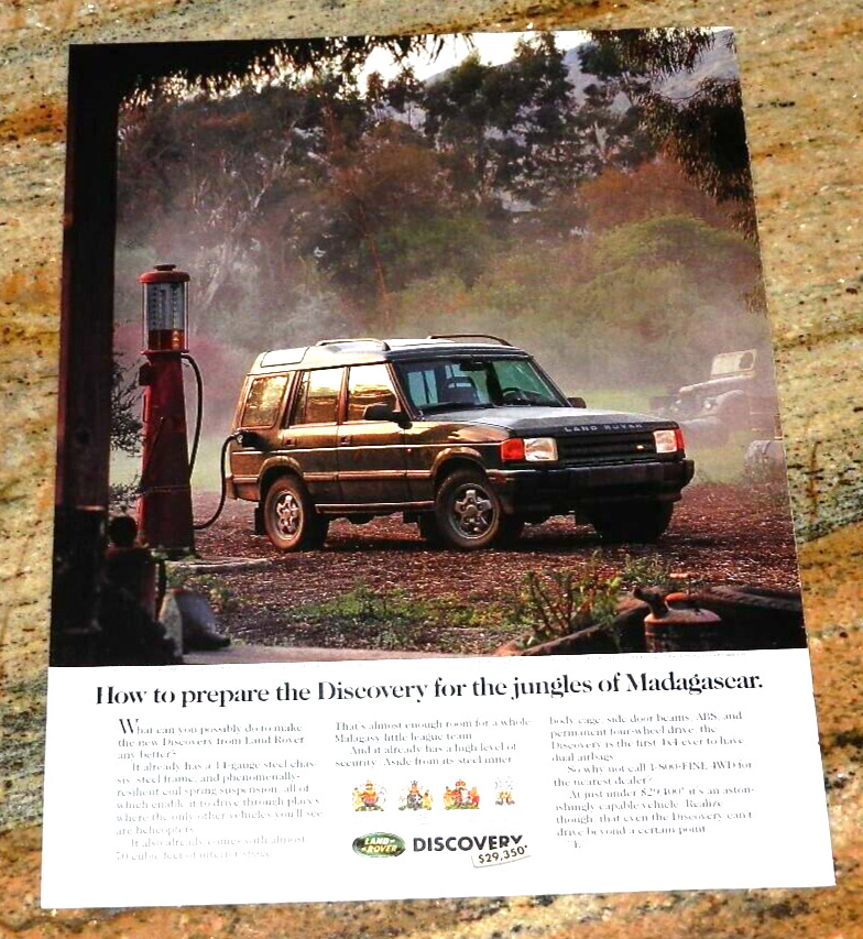 1995 Land Rover Discovery Original Magazine Advertisement Small Poster