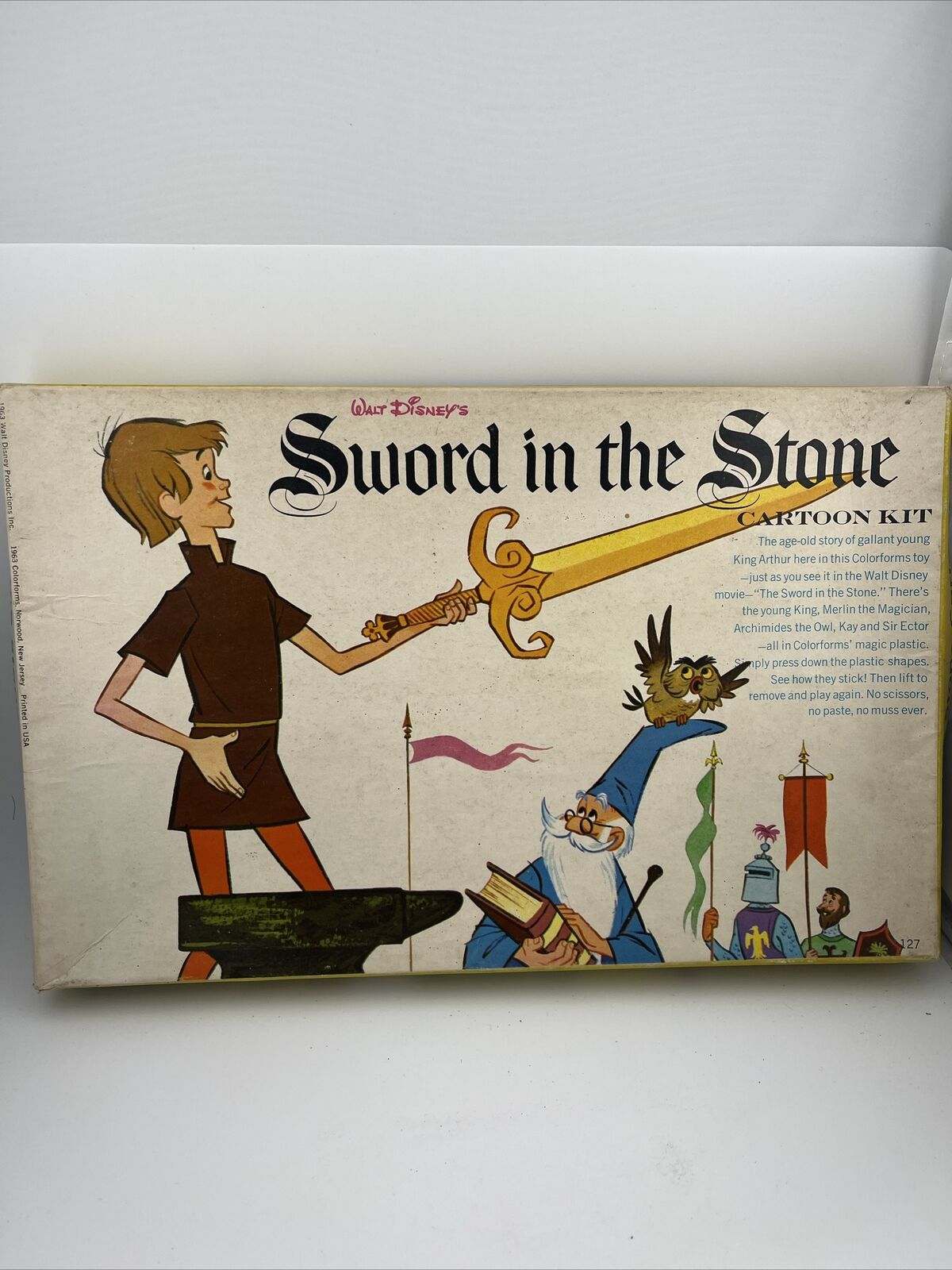 Vintage 1963 Walt Disney Sword In The Stone Cartoon Kit
