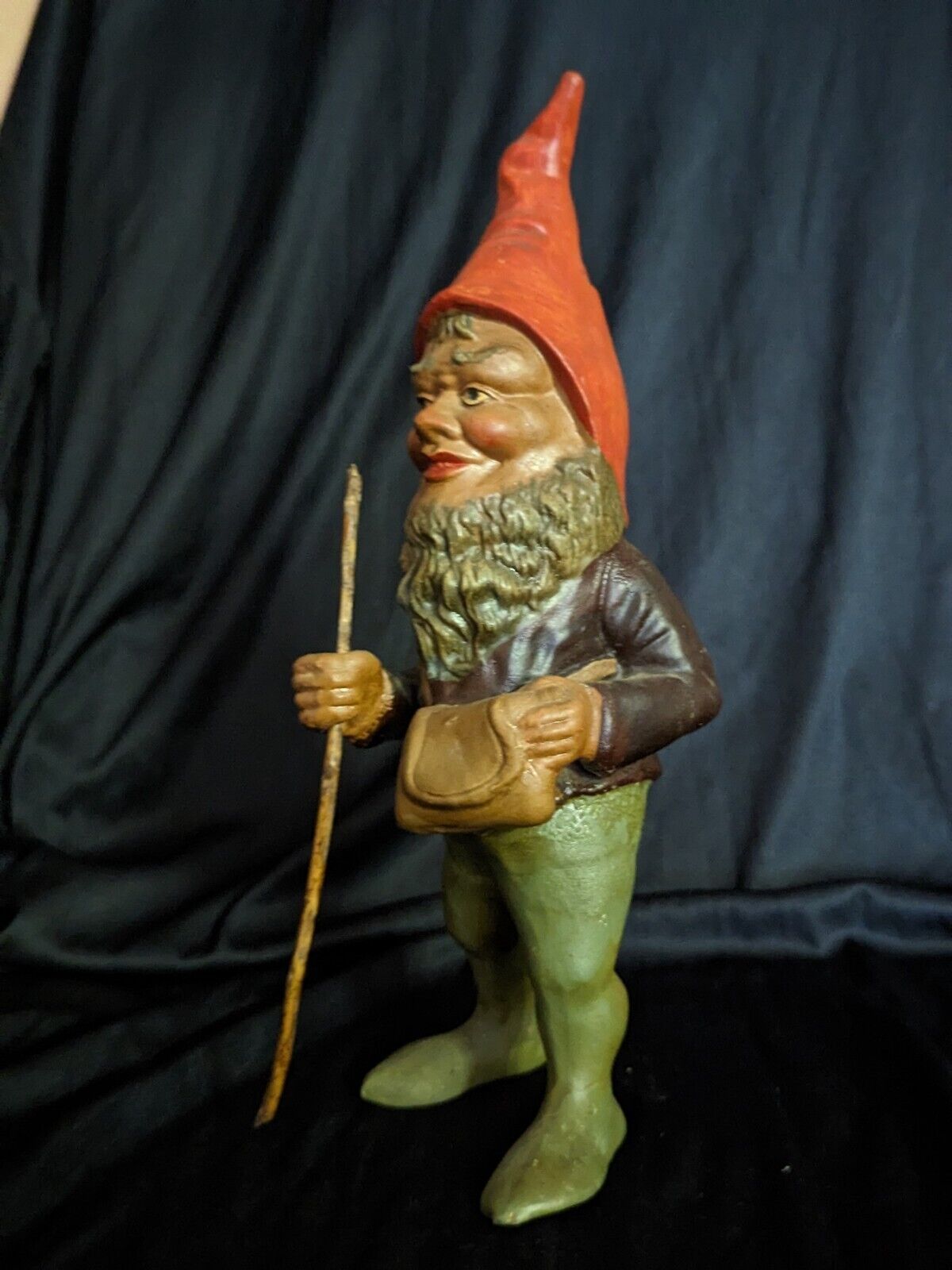 Knome Gnome Garden Antique Rare Heissner German Signed Garden Early