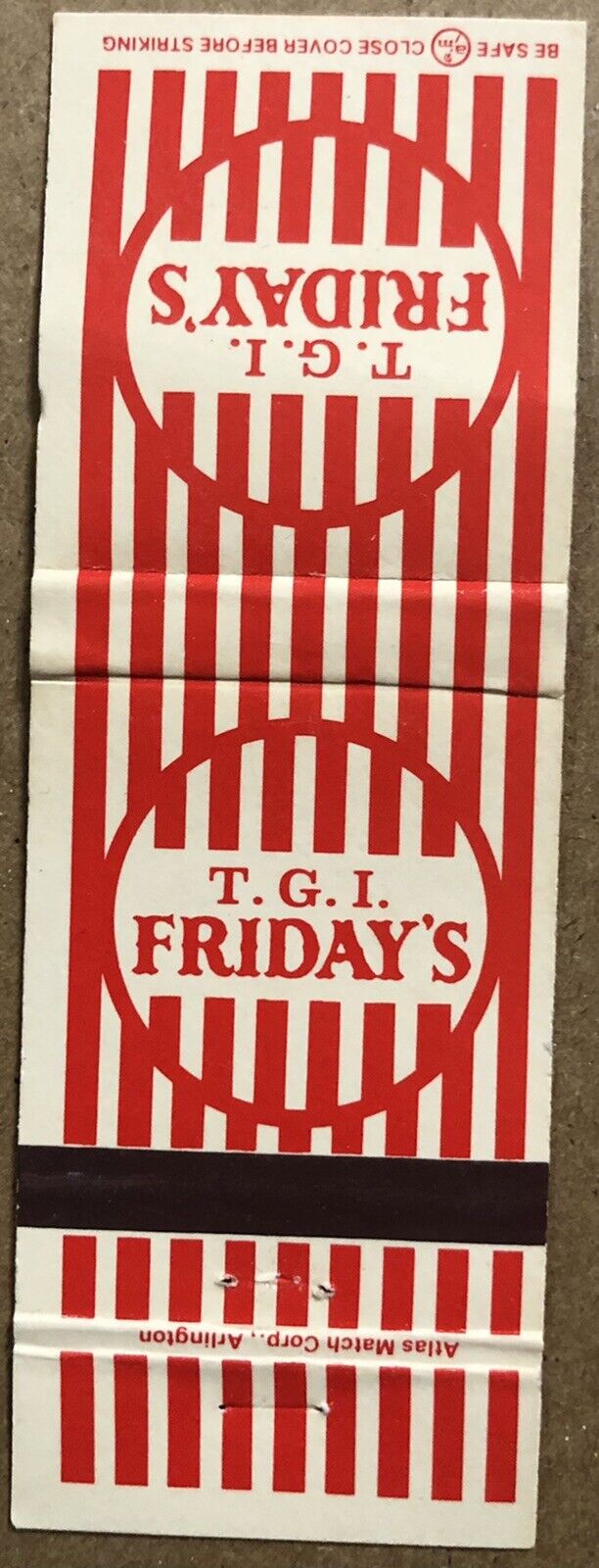 Vintage 20 Strike Matchbook Cover - T. G. I. Friday’s Restaurant