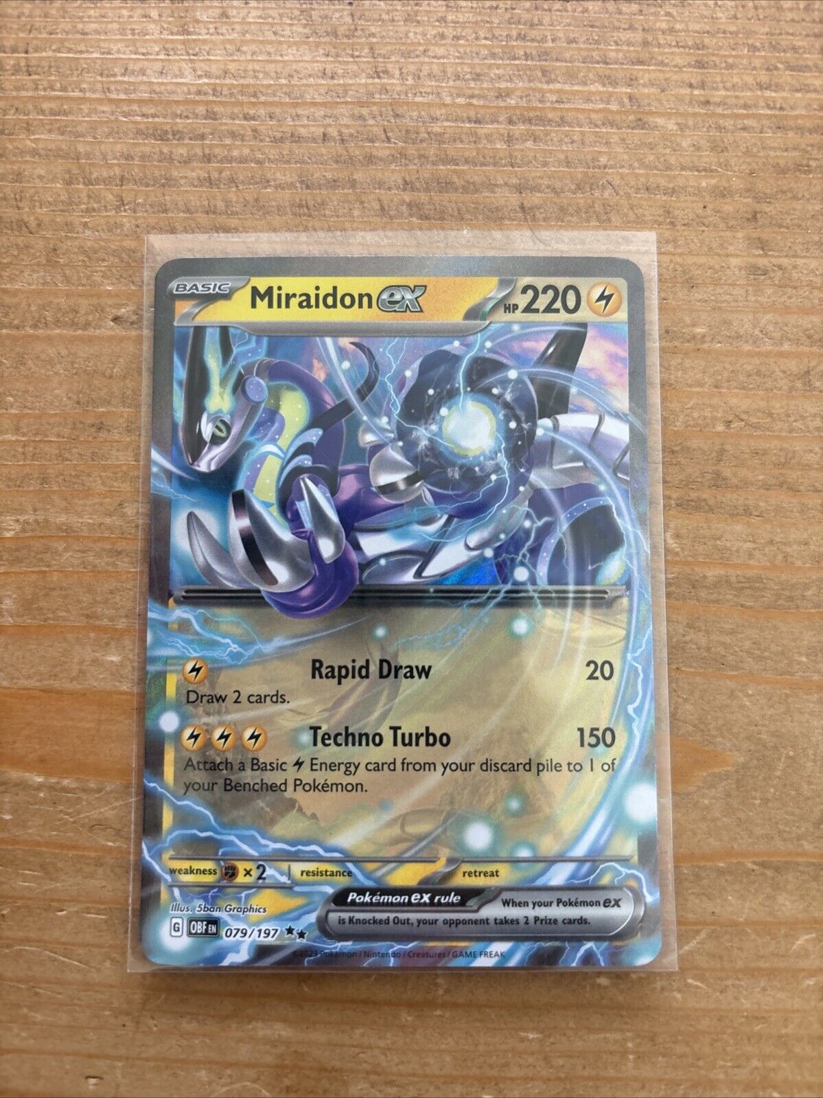 Miraidon EX 079/197 Obsidian Flames - Pokemon - Double Rare - Near Mint