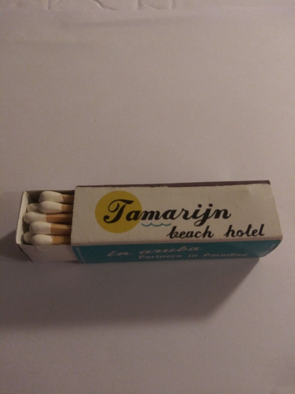Vintage Wooden Matches From Tamarijn Beach Hotel In Aruba
